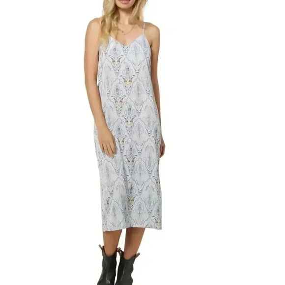 O’Neil Blue Satin Slip Dress - Picture 2 of 11